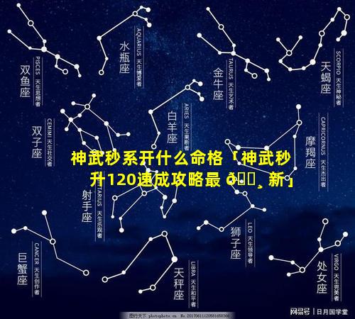 神武秒系开什么命格「神武秒升120速成攻略最 🕸 新」